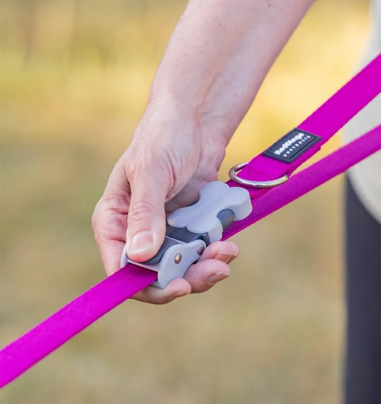 Koera jalutusrihm multifunktsionaalne, anti-shock Running SuperLead, erk virsikuroosa (Red Dingo)