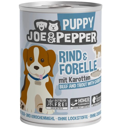 Joe & Pepper консервы для щенков с говядиной и...