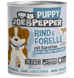 Joe & Pepper консервы для щенков с говядиной и форелью...