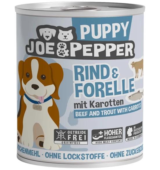 Joe & Pepper konserv KUTSIKALE, veiseliha ja forelliga (Mac's)