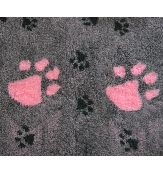 Vetbed Premium matt, eriti paks 30 mm, Inglise originaal, hallikas-lilla suure roosa käpajäljega