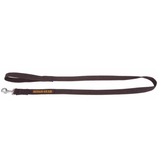 Koera jalutusrihm ROLLER, tugevast nailonist, aasaga, must (Dingo Gear)