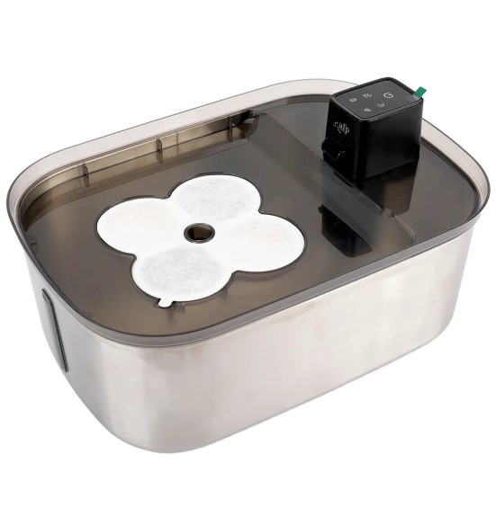 Joogipurskkaev lemmikloomale, roostevaba, akutoitega, 7,5 liitrit, Pura Flow Faucet Pet Fountain (AFP - Lifestyle 4 Pets)