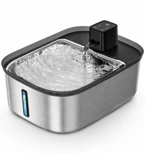 Joogipurskkaev lemmikloomale, roostevaba, akutoitega, 7,5 liitrit, Pura Flow Faucet Pet Fountain (AFP - Lifestyle 4 Pets)