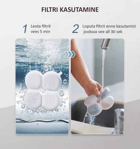 Filtrid 7,5-liitrisele joogipurskkaevule Pura...