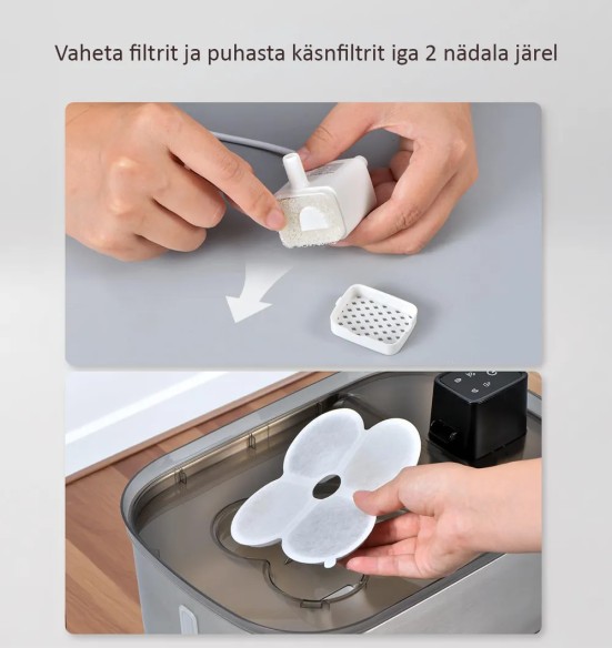 Joogipurskkaev lemmikloomale, roostevaba, akutoitega, 7,5 liitrit, Pura Flow Faucet Pet Fountain (AFP - Lifestyle 4 Pets)