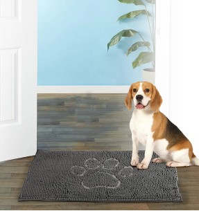 Mikrokiust šenillmatt koerale Microfiber Chennille Dog Mat (Pawise)–Matid, vaibad–Pawise–Valgekihv 2