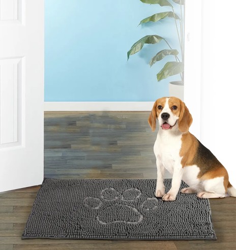 Mustust imav mikrokiust šenillmatt Messy Paws...