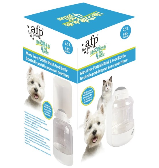 Kaasaskantav kaks ühes pudel joogivee ja söögi jaoks, Portable Drink & Food Bottle (AFP - Lifestyle 4 Pets)