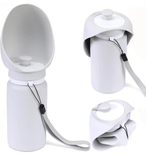 Kaasaskantav kaks ühes pudel joogivee ja söögi jaoks, Portable Drink & Food Bottle (AFP - Lifestyle 4 Pets)–Joogipudelid–Pawise–Valgekihv 2