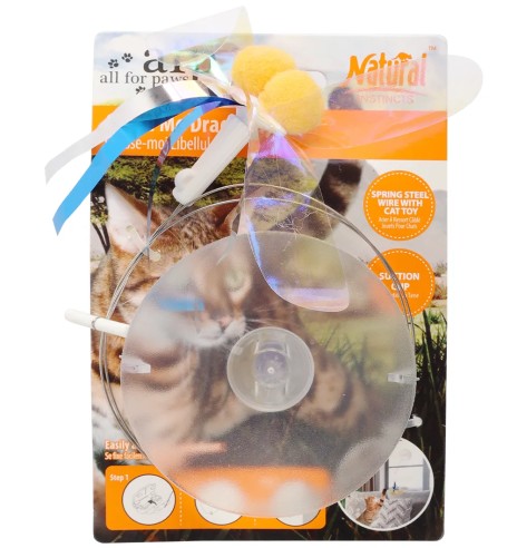 Игрушка для кошки, стрекоза на присоске, Chase...