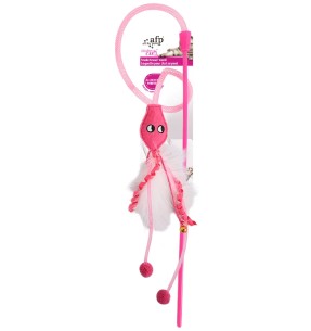 Mänguasi kassile ridvaga, hiir Nature First Cat Wand (Pawise)–Ridvaga mänguasjad–Pawise–Valgekihv