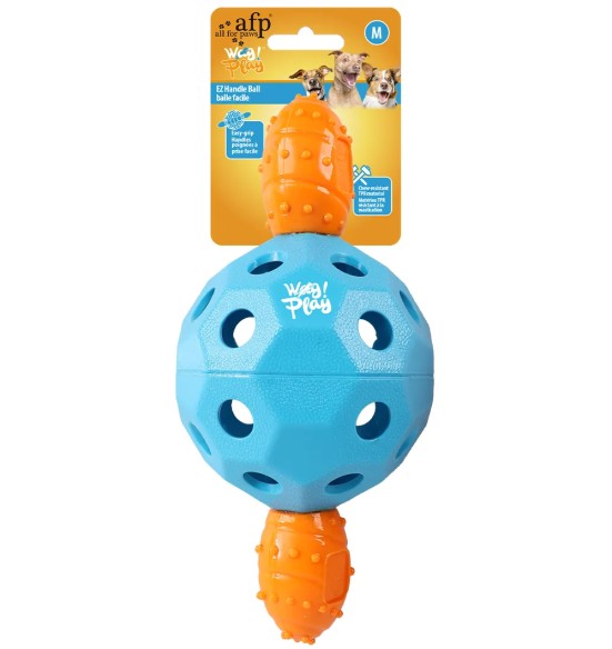 Mänguasi koerale, pall käepidemetega, ø 10 cm, sinine, EZ Handle Ball (AFP - Wag! Play)