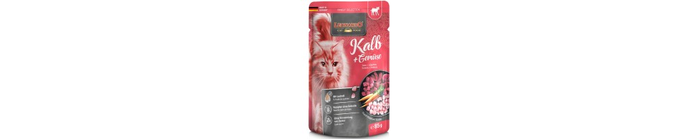 LEONARDO CLASSIC консервированный корм для кошек телятина с овощами, в пакетике Вec (нето)-85 g