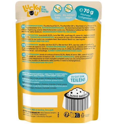 Lucky Lou Extra Food корм для кошек в пауче,...