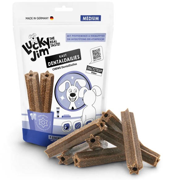 Lucky Jim DentalDailies, närimispulgad koerale hambahoolduseks, 7 tk pakis