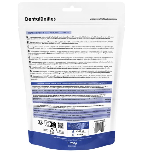 Lucky Jim DentalDailies жевательные палочки для ухода за зубами собак, 7 шт. в упаковке