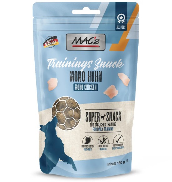 Mac's Training Snack treeningmaius koerale kanalihaga, monovalguline