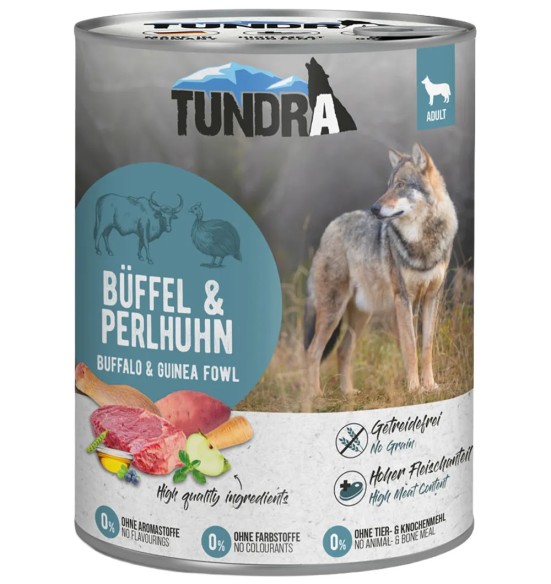 TUNDRA koerakonserv vesipühvli ja pärlkana lihaga, teraviljavaba