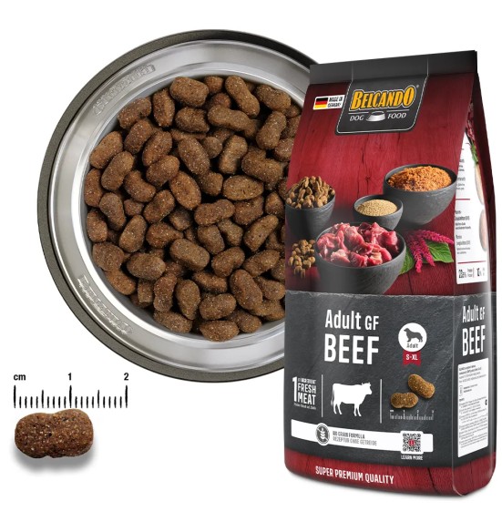BELCANDO teraviljavaba kuivtoit koerale, veiselihaga (ADULT GF BEEF)