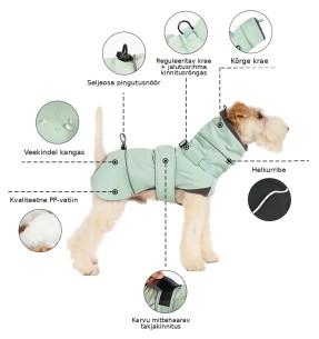 Soe jope SOFTY koertele, hall (Doogy)–Talvejoped–Doogy–Valgekihv 2