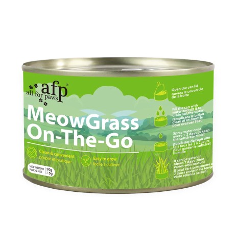 Трава для кошек в жестяной банке MeowGrass...