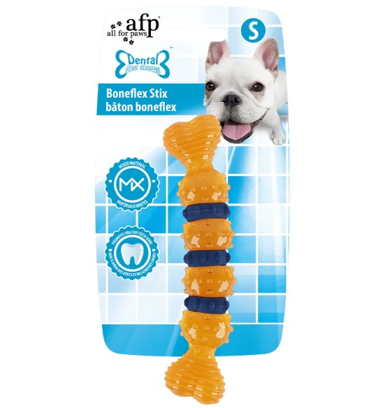 Hambaid ja igemeid hooldav koera mänguasi Boneflex Stix (AFP – Dental Dog Chews)