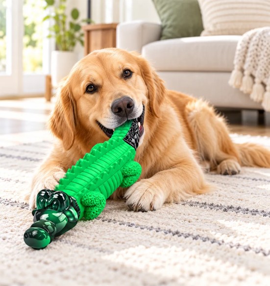Närimismänguasi koerale Play-N-Chew Crocodile (Pawise)