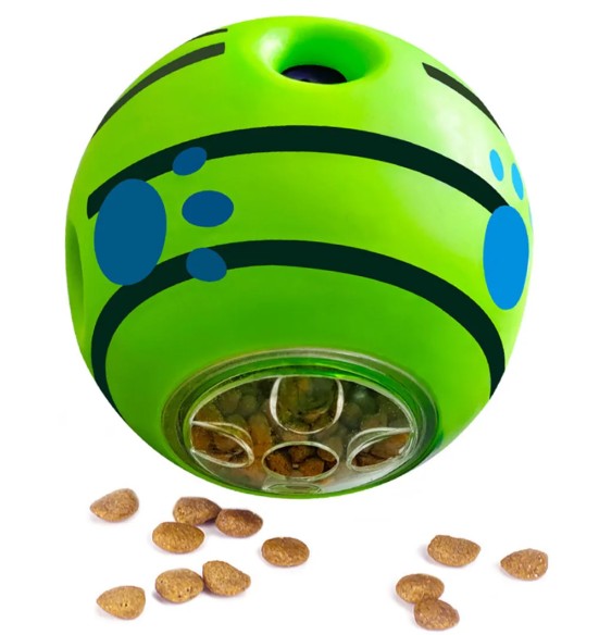 Интерактивный мяч-дозатор лакомств Squeaky Treat Dispenser Ball (Pawise)
