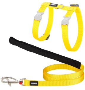 Traksid ja jalutusrihm kassile, disainmustriga Bumble Bee Turquoise (Red Dingo)–Traksid ja jalutusrihmad–Red Dingo–Valgekihv