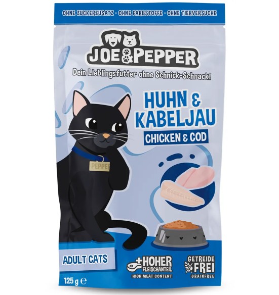Консервы для кошек Joe & Pepper с курицей и говядиной, в пауче (Mac's)
