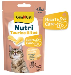 Nutri Kitten Bites piima ja tauriiniga maiused kassipojale kasvamise toetamiseks (GimCat)–Maiused kassidele–GimCat–Valgekihv
