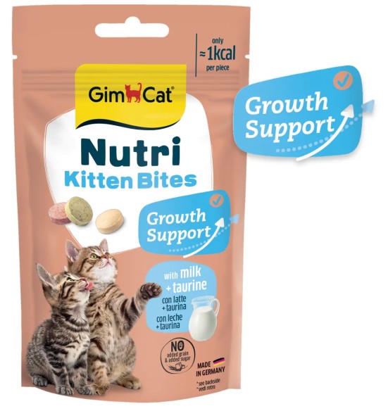 Nutri Kitten Bites лакомства для котят с молоком и таурином для поддержки роста