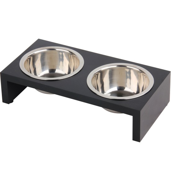 Kaheosalised kausid koerale, roostevabast terasest, puidust alusel, erinevates suurustes (Pawise)