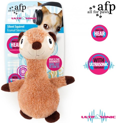 Ультразвуковая мягкая игрушка для собак Silent Squirrel (AFP - Ultrasonic)