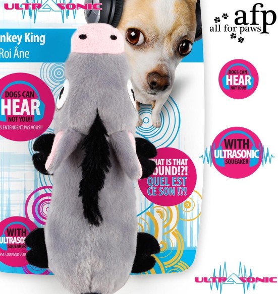 Ультразвуковая мягкая игрушка для собак Donkey King (AFP - Ultrasonic)