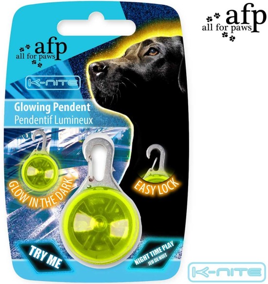 LED-valgustusega ripats koera kaelarihmale K-Nite-Glowing Pendent (AFP - K-Nite)