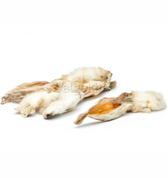 Küüliku kõrvad, karvase nahaga - naturaalsed koeranäksid, kuivatatud koeramaius