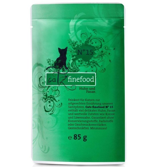 Classic N°15 KANA- ja FAASANILIHAGA (70%), teraviljavaba kassieine kotike (Catz Finefood)