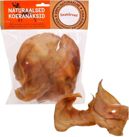 Sea kõrvad - naturaalsed koeranäksid, kuivatatud maius koerale
