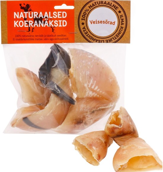 Veise sõrad - naturaalsed koeranäksid, kuivatatud koeramaius