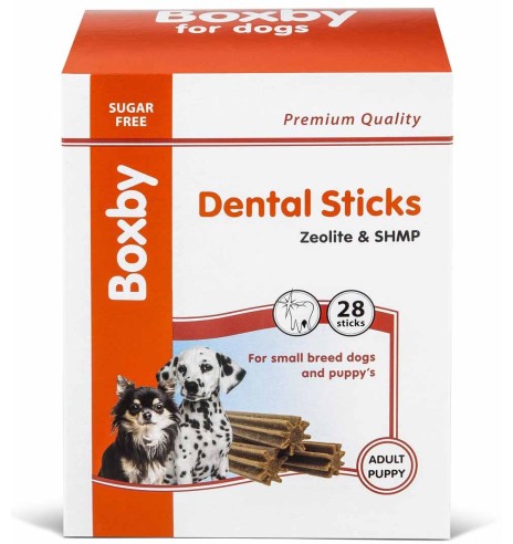 Maius väikest tõugu koerale hambahoolduseks Boxby Dental Sticks Zeolite & SHMP