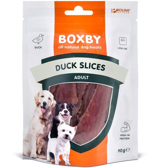 Naturaalne maius koerale Boxby Duck Slices, pardilihaga