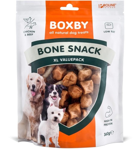 Naturaalne maius koerale Boxby Bone Snack, kanalihaga