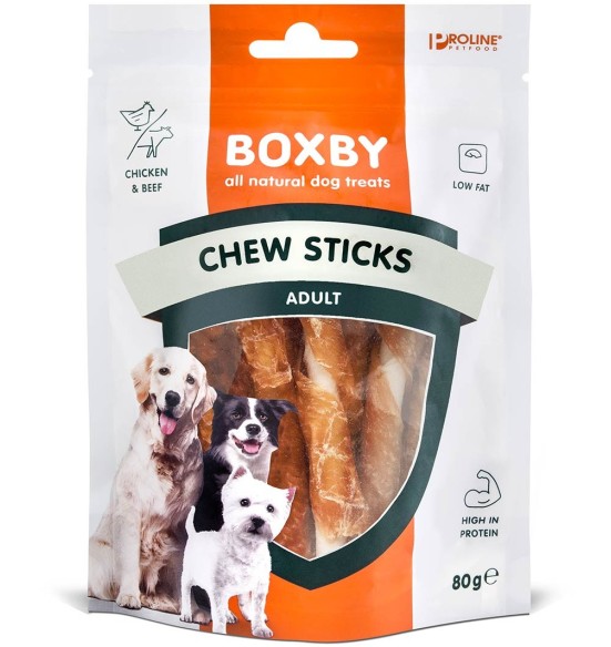 Koeramaius Boxby Chew Sticks, kanalihaga