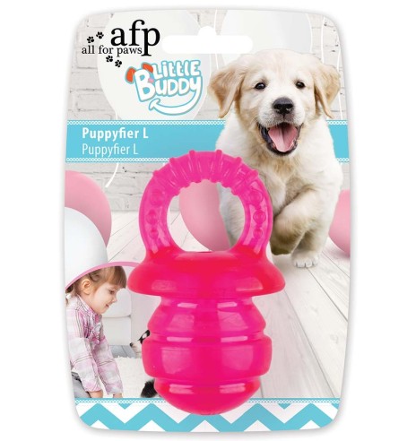 Игрушка для щенка - розовая резиновая соска (AFP)