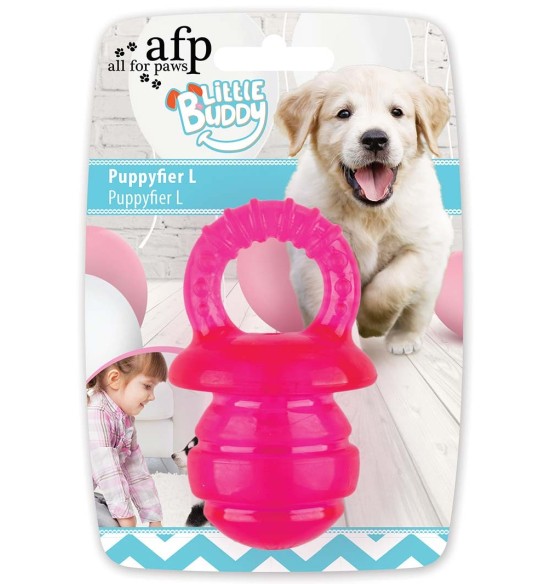 Игрушка для щенка - розовая резиновая соска (AFP)