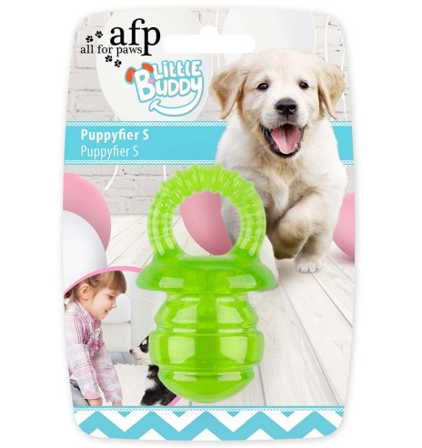 Игрушка для щенка - зеленая резиновая соска (AFP)