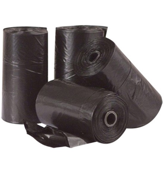 Гигиенические пакеты для уборки за животными, чёрные 4 x20 шт (Doogy)