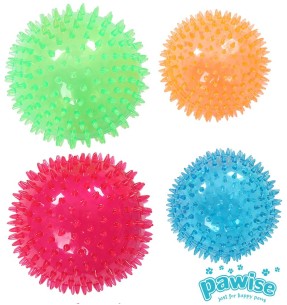 Helendav pall koerale, vinüülist Glow & Play (Pawise)–Kummist pallid–Pawise–Valgekihv 2